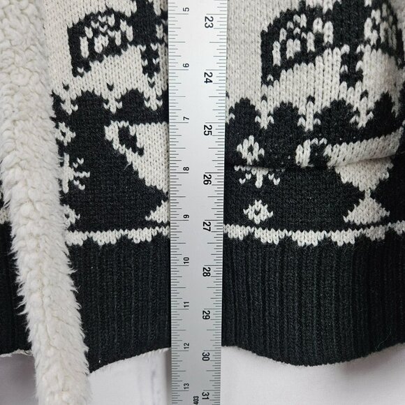 Harry Potter Hooded Sherpa Trim Knit Open Cardigan Sweater Womens L Duster Long - Picture 11 of 15